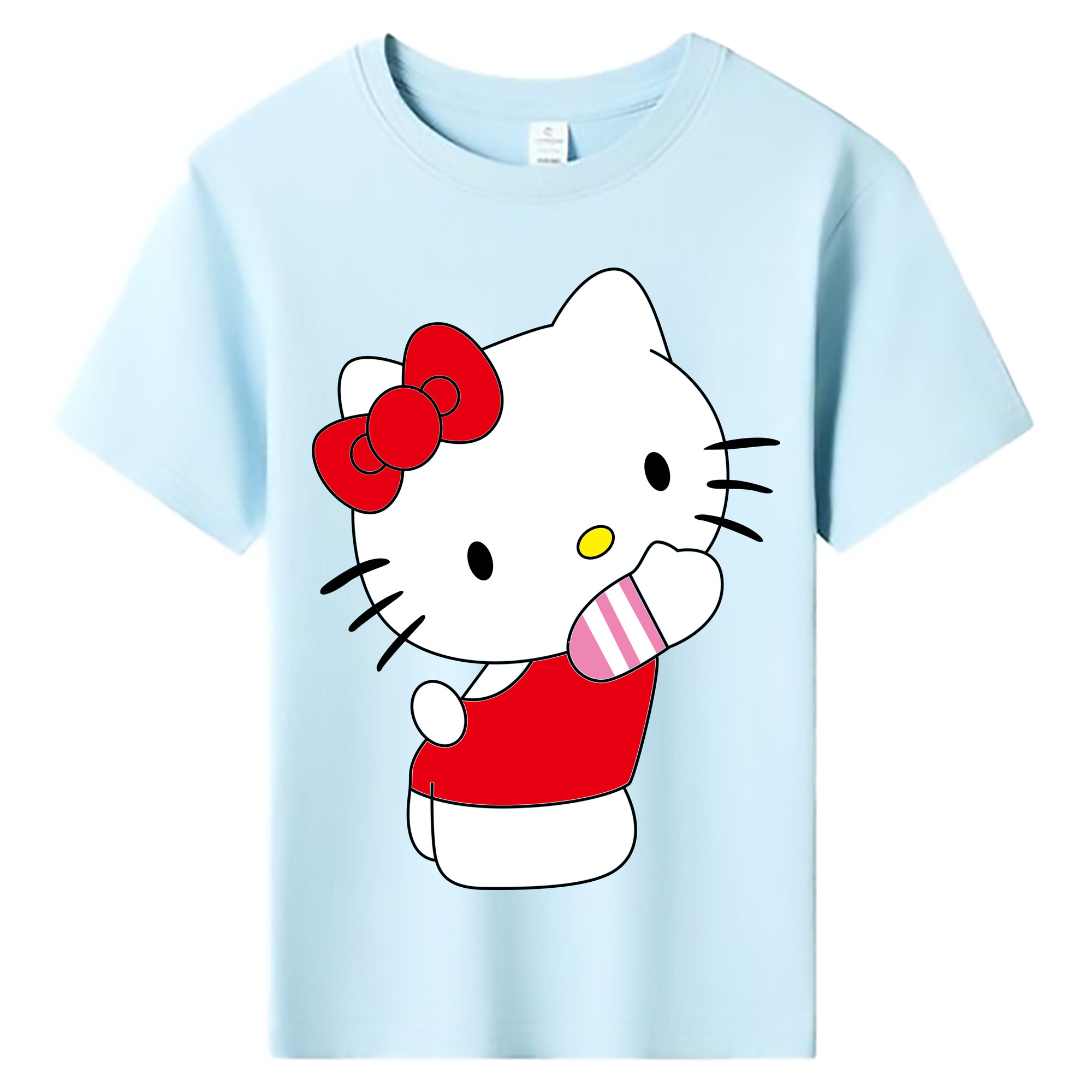 （画像用） Hello Kitty ハローキティ 綿100％キッズTシャツ（フロントプリント）